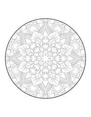 Mandala. Ethnic decorative element. Hand drawn backdrop. Islam, Arabic, Indian, ottoman motifs. Coloring page for adults. round mandala. mandala circle. mandala illustration. mandala pattern. Round.