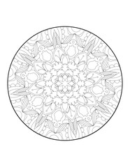 Mandala. Ethnic decorative element. Hand drawn backdrop. Islam, Arabic, Indian, ottoman motifs. Coloring page for adults. round mandala. mandala circle. mandala illustration. mandala pattern. Round.