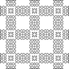 Stylish texture with figures from lines.
Abstract geometric black and white pattern for web page, textures, card, poster, fabric, textile. Monochrome graphic repeating design. 