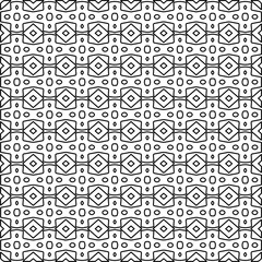 Stylish texture with figures from lines.
Abstract geometric black and white pattern for web page, textures, card, poster, fabric, textile. Monochrome graphic repeating design. 
