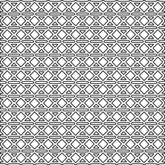 Stylish texture with figures from lines.
Abstract geometric black and white pattern for web page, textures, card, poster, fabric, textile. Monochrome graphic repeating design. 