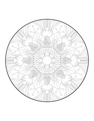 Mandala. Ethnic decorative element. Hand drawn backdrop. Islam, Arabic, Indian, ottoman motifs. Coloring page for adults. round mandala. mandala circle. mandala illustration. mandala pattern. Round.