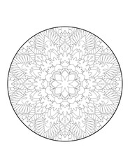 Mandala. Ethnic decorative element. Hand drawn backdrop. Islam, Arabic, Indian, ottoman motifs. Coloring page for adults. round mandala. mandala circle. mandala illustration. mandala pattern. Round.