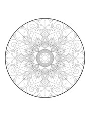 Mandala. Ethnic decorative element. Hand drawn backdrop. Islam, Arabic, Indian, ottoman motifs. Coloring page for adults. round mandala. mandala circle. mandala illustration. mandala pattern. Round.