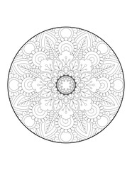 Mandala. Ethnic decorative element. Hand drawn backdrop. Islam, Arabic, Indian, ottoman motifs. Coloring page for adults. round mandala. mandala circle. mandala illustration. mandala pattern. Round.