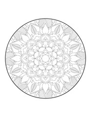 Mandala. Ethnic decorative element. Hand drawn backdrop. Islam, Arabic, Indian, ottoman motifs. Coloring page for adults. round mandala. mandala circle. mandala illustration. mandala pattern. Round.