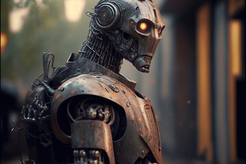 Fototapeta premium close up of a robot