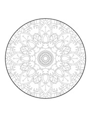 Mandala. Ethnic decorative element. Hand drawn backdrop. Islam, Arabic, Indian, ottoman motifs. Coloring page for adults. round mandala. mandala circle. mandala illustration. mandala pattern. Round.