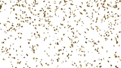 Rain of discount symbols in golden with transparent background