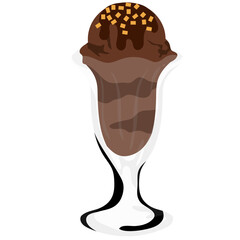 Ice Cream Sundae Illustration 