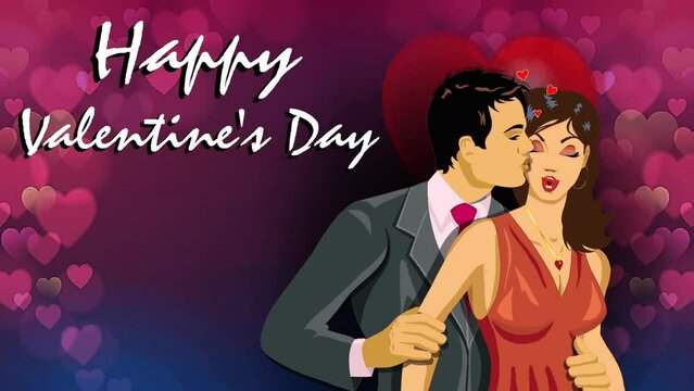 Happy Valentine Day - Happy Valentines Day. Greeting card. Illustration. Valentine s Day is a holiday when lovers express their affection with greetings and gifts. It is also called St. Valentine's Da