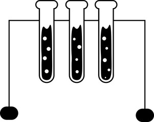 test tube icon set. chemistry symbol, laboratory and medical design elements. simple style isolated vector images