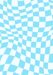 Retro Groovy Chess Hippie Background. Y2k Style 90s.