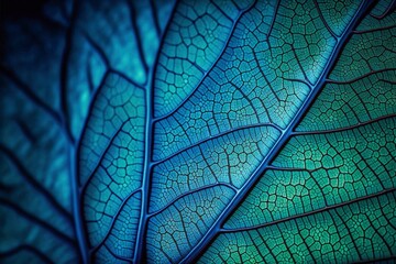 Leaf texture with veins and cells