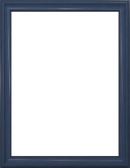 .\A png illustration of a picture frame in the beak molding style. A Navy blue color