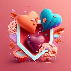 Valentines day, Heart, Flower, Love