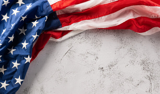 Presidents' Day. Banner template design of presidents day concept, flag of United States American, USA flag for Memorial day on abstract Background - Powered by Adobe
