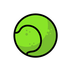tennis ball - vector icon