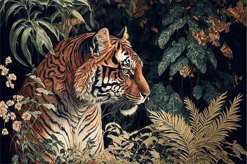 tiger in the jungle