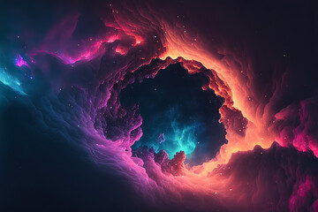 Abstract Blue Mint And Purple