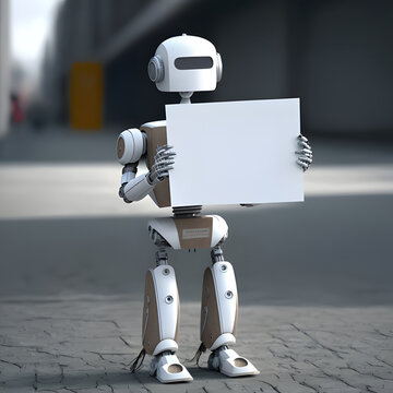 Sign Robotte Robot Holding Sign Images – Browse 7,180 Stock Photos, Vectors, and ...