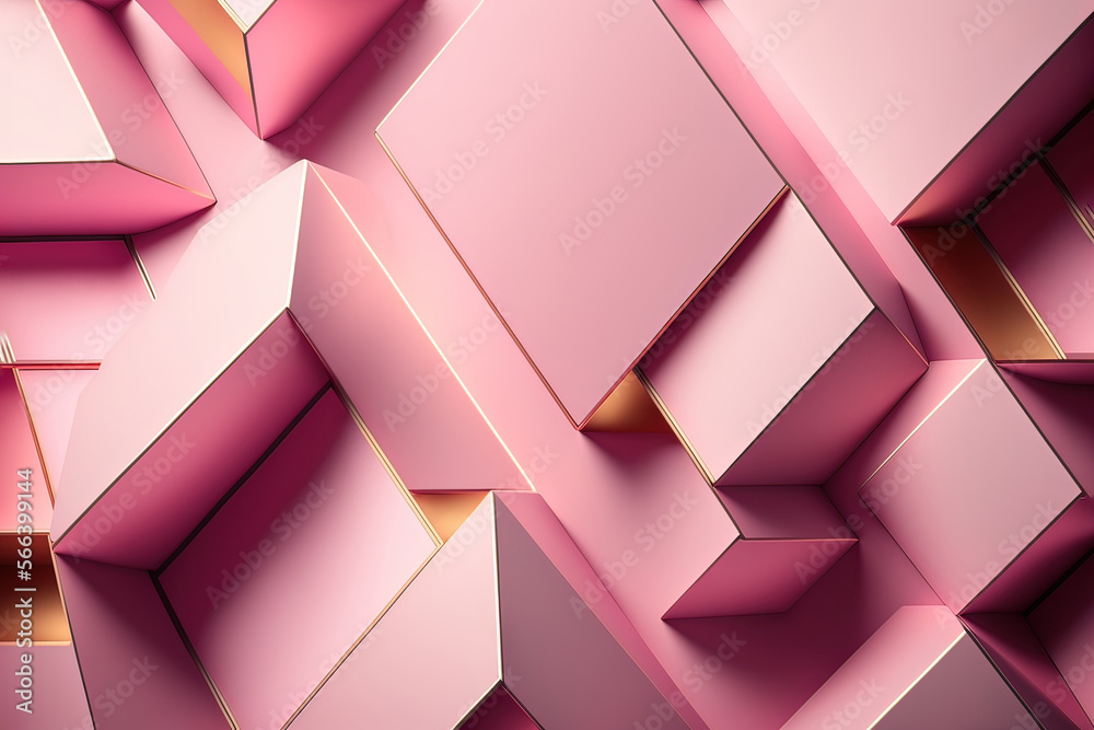 Canvas Prints abstract pink background with interlaced digital 3d glitch and distortion 3d effect. futuristic cybe
