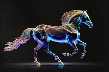 Liquid Metal Horse at the Disco - Generative AI