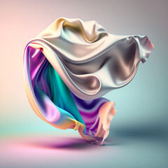 abstract 3d rendered silk