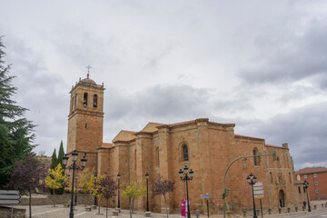 Fototapeta na wymiar San Pedro Church located in the town of Soria, Spain