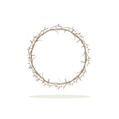 Holy week. The Passion of the Christ. The Crown of thorns. Catholic symbol - 566401760