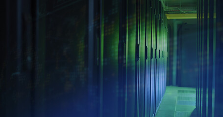 Composition of data processing over computer servers and copy space