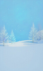 Winter forest landscape, Colorful illustration, background, wallpaper, card design, flyer