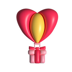 Valentines day concept with love letters and balloon hearts. 