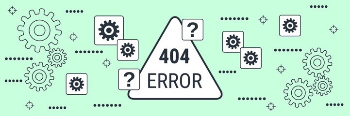 404 error page flat contour style vector concept illustration