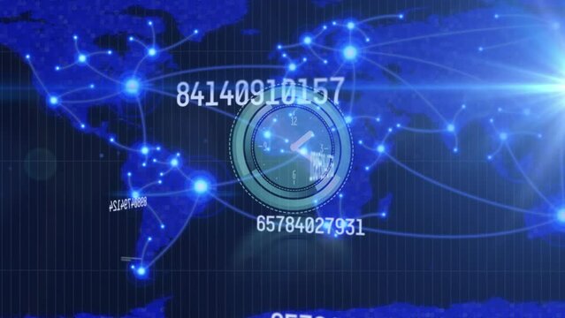 Various numbers and data processing over a world map