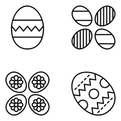 Easter Vector Line Icons