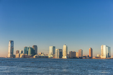 Fototapeta na wymiar Cityscape with New Jersey. Hudson River. NJ, USA