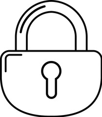 Lock icon vector. Cyber security closed padlock. Computer privacy and internet security icon.