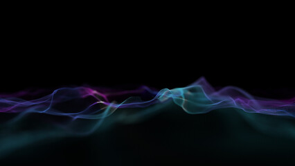 Sound wave purple wave abstract technology background. Purple background gradient color soundwave.
