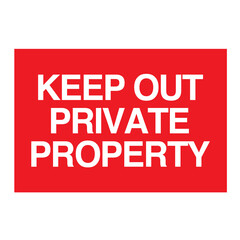 Restricted Private Property Sign on Transparent Background
