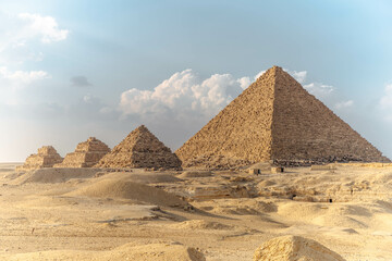 Fototapeta na wymiar Pyramid of Menkaure in Giza, Egypt.