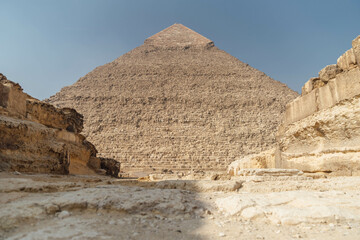 Fototapeta na wymiar Pyramid of Khafre in Giza Egypt