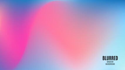Blurred background with color gradient wave. Smooth mesh dynamic template. Blur color gradient banner. Dynamic wave composition design. Trendy abstract blurred gradient mesh background. Vector © blankstock