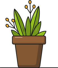 home plant green flower pot