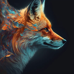 Surreal Fox, AI Generated, Generated, AI