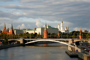 Sep 2008 - View Over the Kremlin and the Moskva river, Moscow, Russia.
