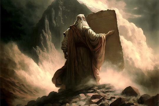 Moses receiving commandment's