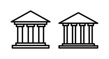 Fototapeta premium Bank icon vector illustration. Bank sign and symbol, museum, university