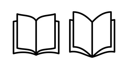 Book icon vector illustration. open book sign and symbol. ebook icon