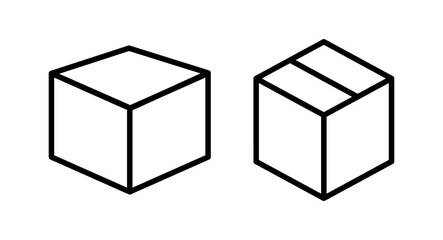 Box icon vector illustration. box sign and symbol, parcel, package